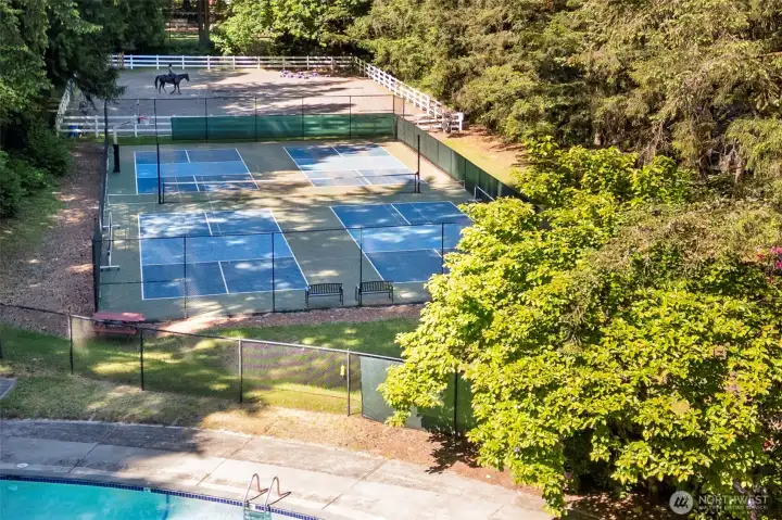 community Riding areana and tennis/pickleball courts