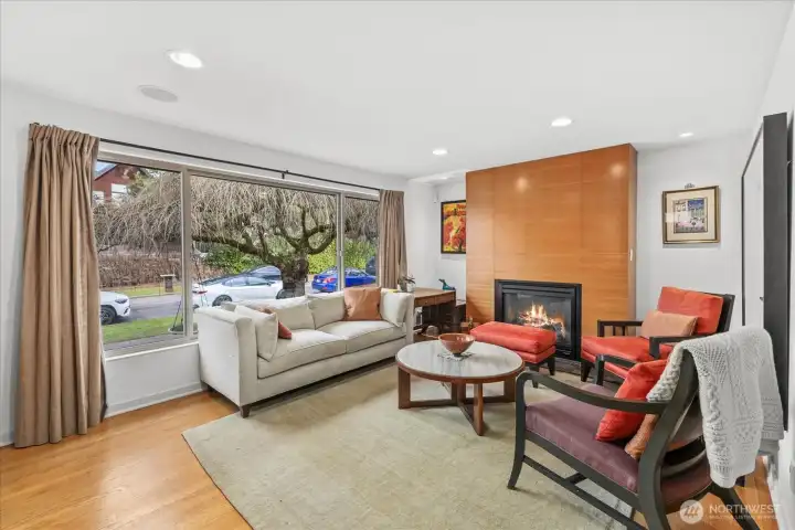 Open living room ready for friends and family to enjoy each other's company.