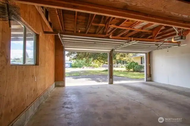 inside the 2-car garage