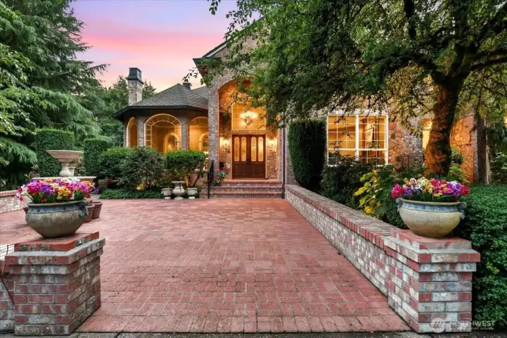 Brick patio, front entrance, landscaping Brick patio, front entrance, landscaping