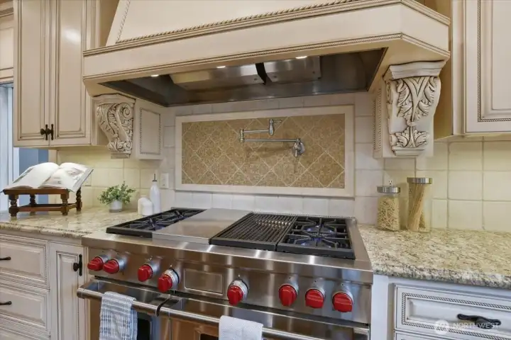 Kitchen, Wolf range, granite, custom cabinets Kitchen, Wolf range, granite, custom cabinets