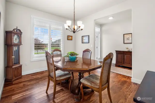 The Formal Dining is tucked away off the front entrance with access to the Kitchen / main living space.