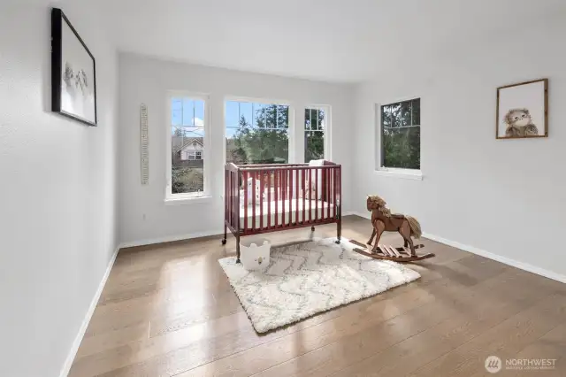 Home has several large and bright rooms.