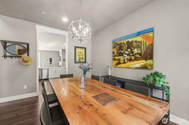 Formal dining room, adjacent to the kitchen.