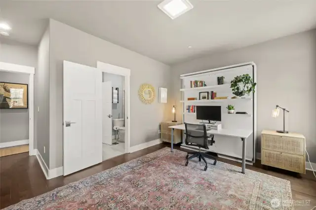 The bonus also lives like a second primary bedroom.
