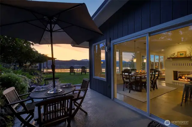 Evening dinners on the patio.
