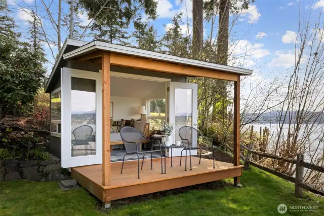 The She Shed is insulated and electricity