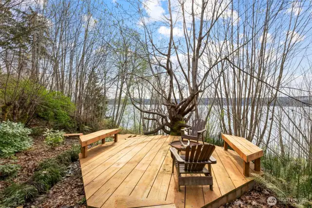 Firepit for the cool evenings.