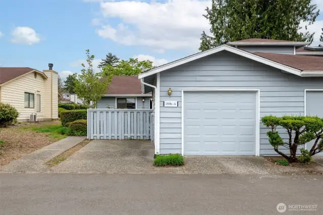 Dedicated parking and a 1-car garage