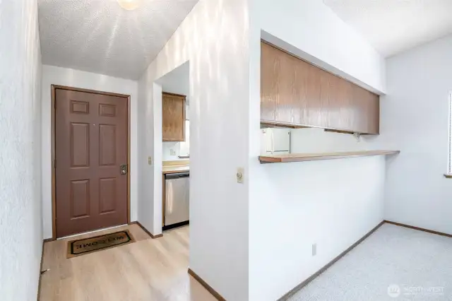 Entry with new flooring