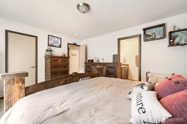 Master bedroom with on suite bath and walk in closet.