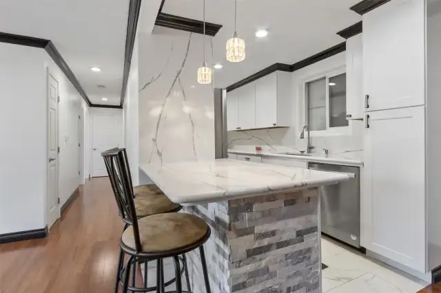 Bar area for seating
