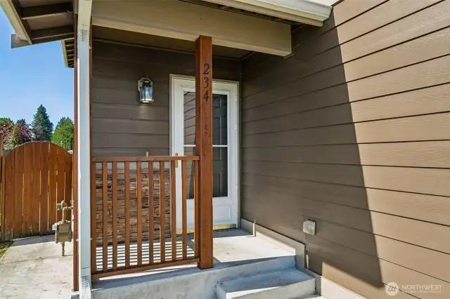 Front porch of unit 234
