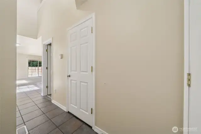 Entry to hallway towards living area.