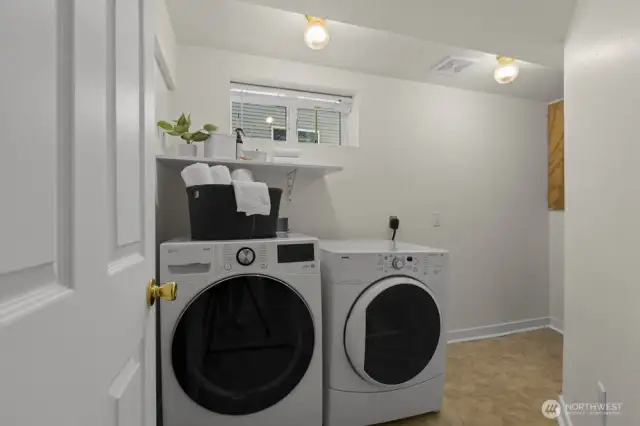 Lower level laundry room