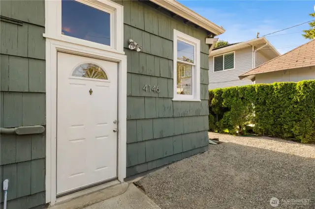 Entry also through back of the home, in to the kitchen or the lower level
