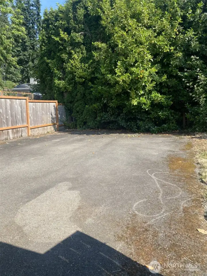Fenced RV parking area!