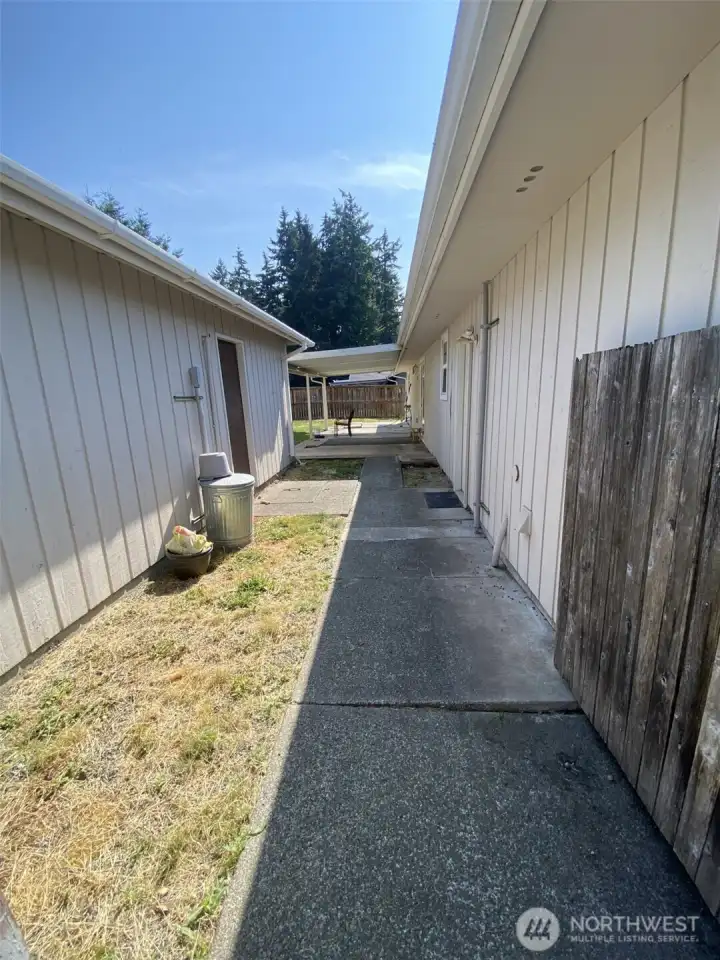 Walkway to back yard!