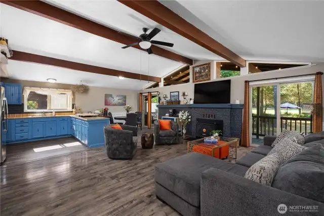 Great room looking from the entry way.