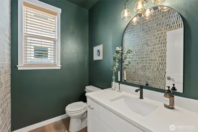 Main level powder room