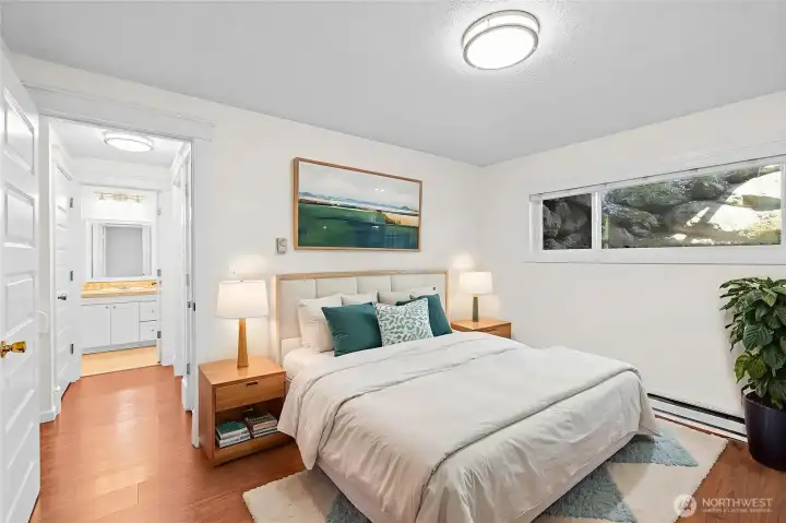 Virtual staged  2rd bedroom.