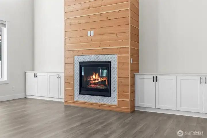 Flanked Cabinets in the Living Room