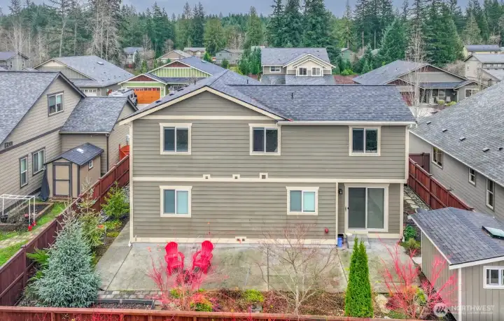 Backyard and back of home.