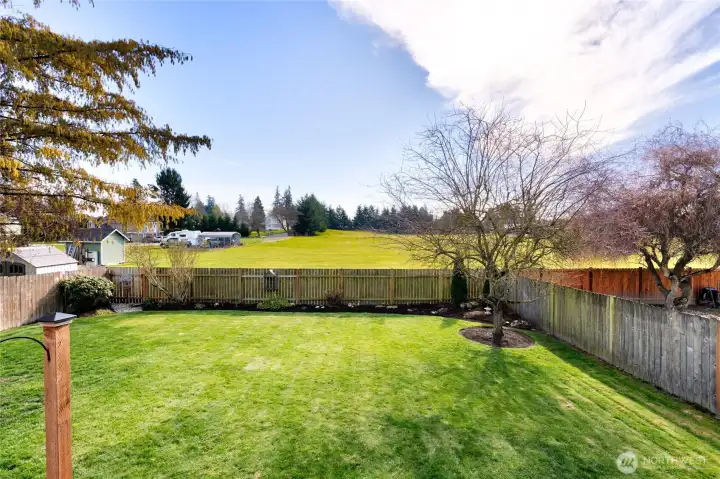 Step out back to enjoy privacy and peaceful views of neighboring manicured field. Fantastic southern exposure with beautifully landscaped, spacious, fenced backyard.