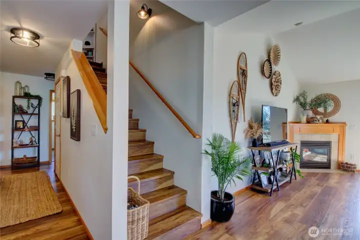 Stairway with LPV flooring.