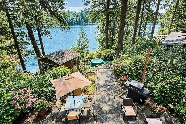 Patio off the cabin.