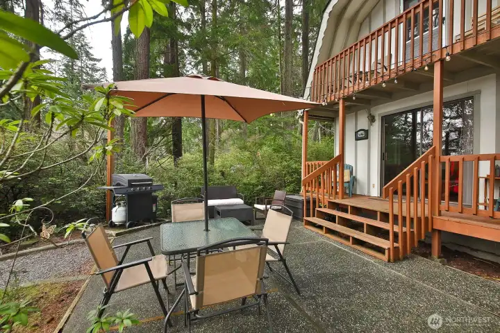 Patio off the cabin.