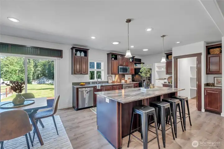 Views to the backyard from main living areas
