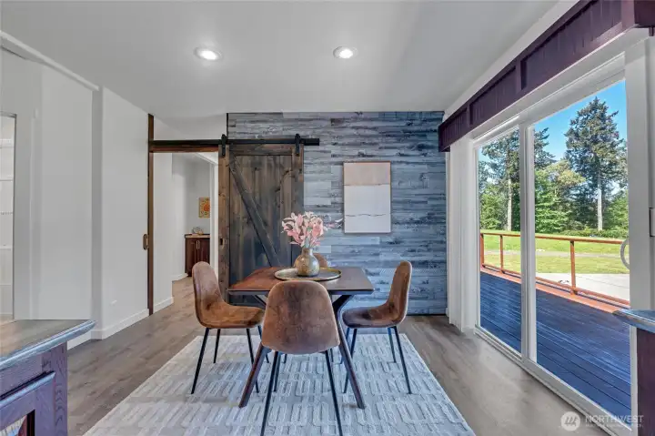 Dining area off of kitchen