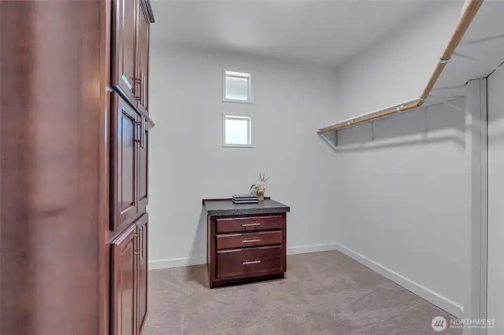 Large walk-in closet off of primary bedroom