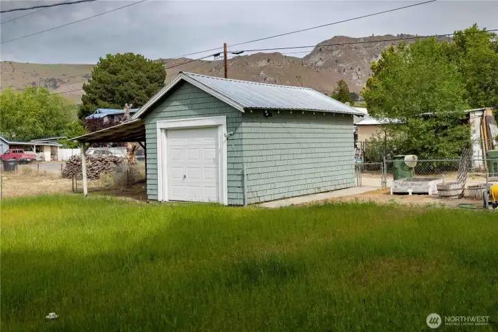 backyard with carport- alley access