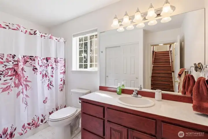 Lower level full bath.