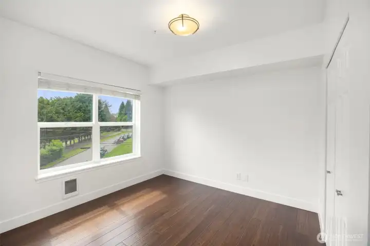 Versatile second bedroom—ideal for a home office, guest space, or media room