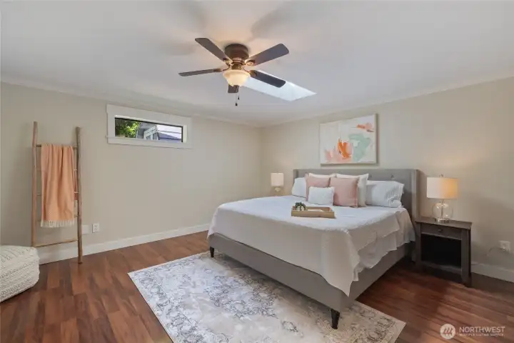 Primary suite off the dining room