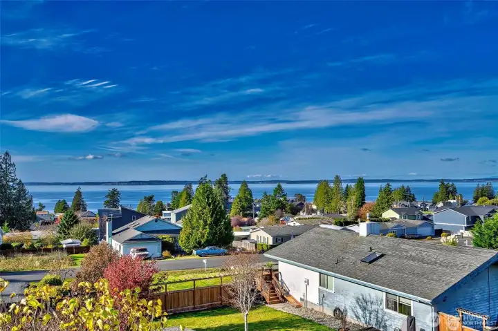 View From Backyard Deck And Home Area.