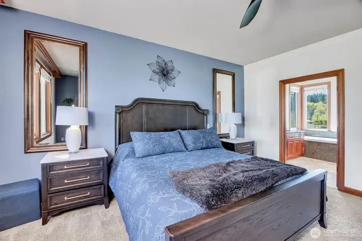 Room for King size bed and large end tables.