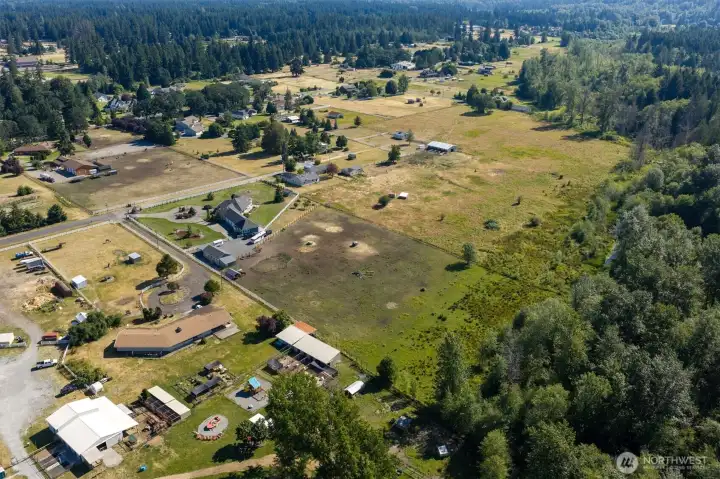 Birds eye view of the entire 9 acres.