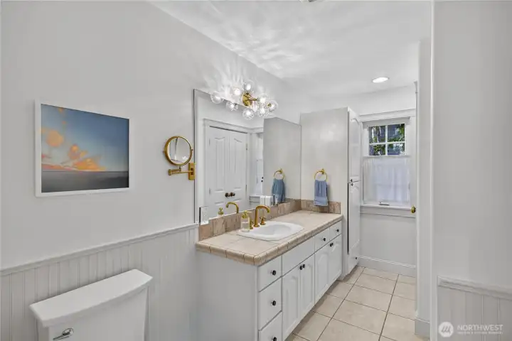Downstairs bath off the kitchen