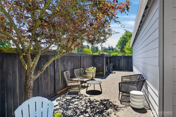 Usable space behind the garage