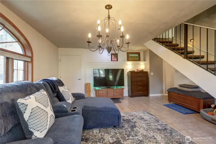 Stairs Leading to Three Rooms Upstairs.