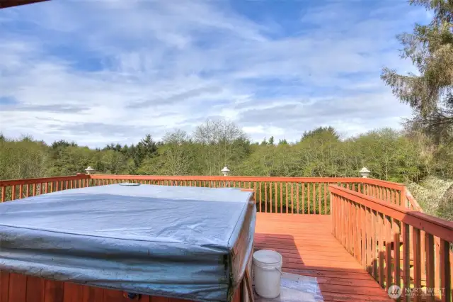 Large top floor deck