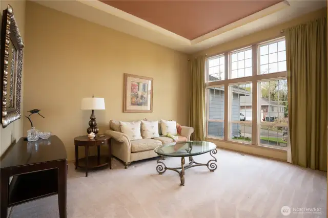Formal living area is large and light filled.