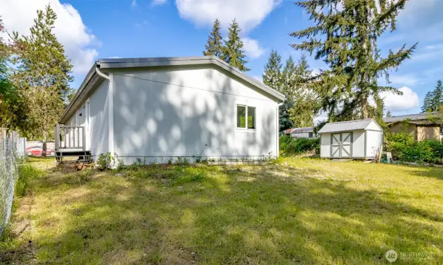 The outbuildings provide great storage.