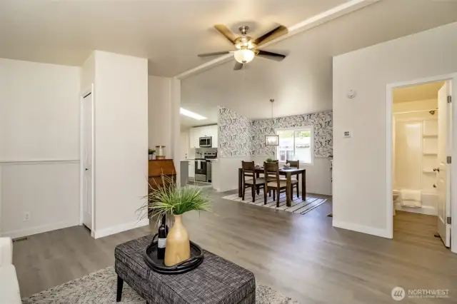 There is a full a bath at this end of the house along with 2 bedrooms.