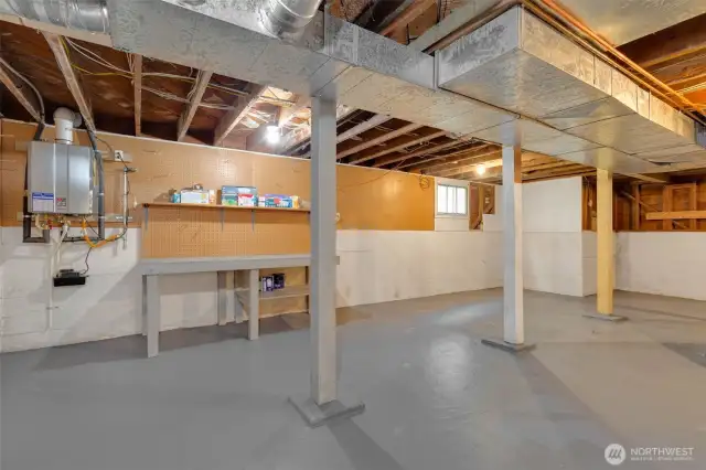 So. Many. Possibilities. In. This. HIGH. CEILING. Basement!!!