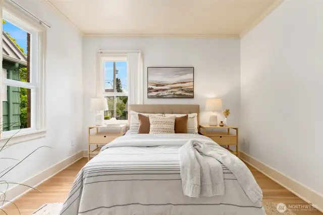 3 inviting bedrooms with ample room to add one more on the upper floor and in the lower level.